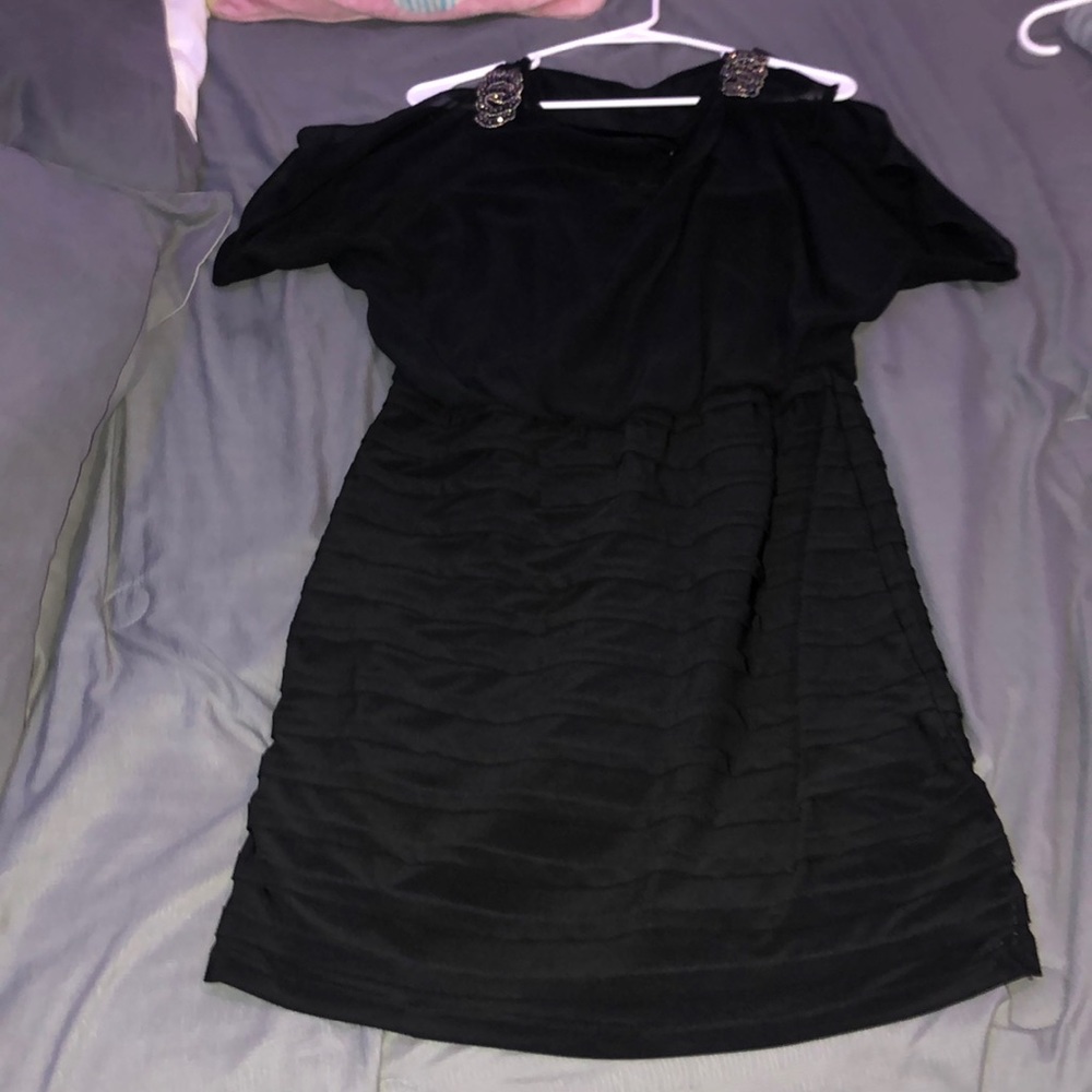 off the shoulder body con dress